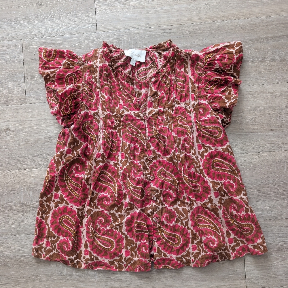 Cleobella Calla Ruffle Paisley Blouse